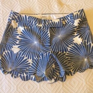 J Crew scalloped shorts, size 4